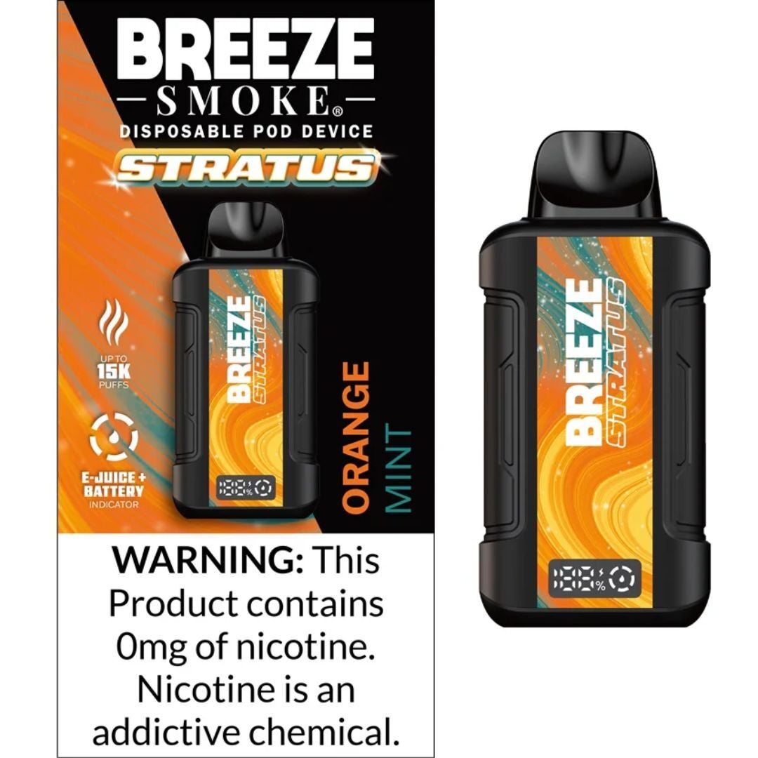 BREEZE STRATUS ORANGE MINT VAPE Universal Wholesale BREEZE STRATUS ORANGE MINT VAPE Universal Wholesale