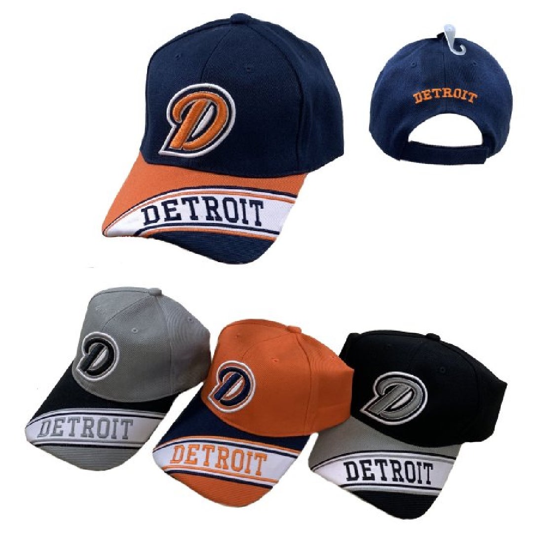 DETROIT HAT #HT2135 BANNER ON BILL – Universal Wholesale