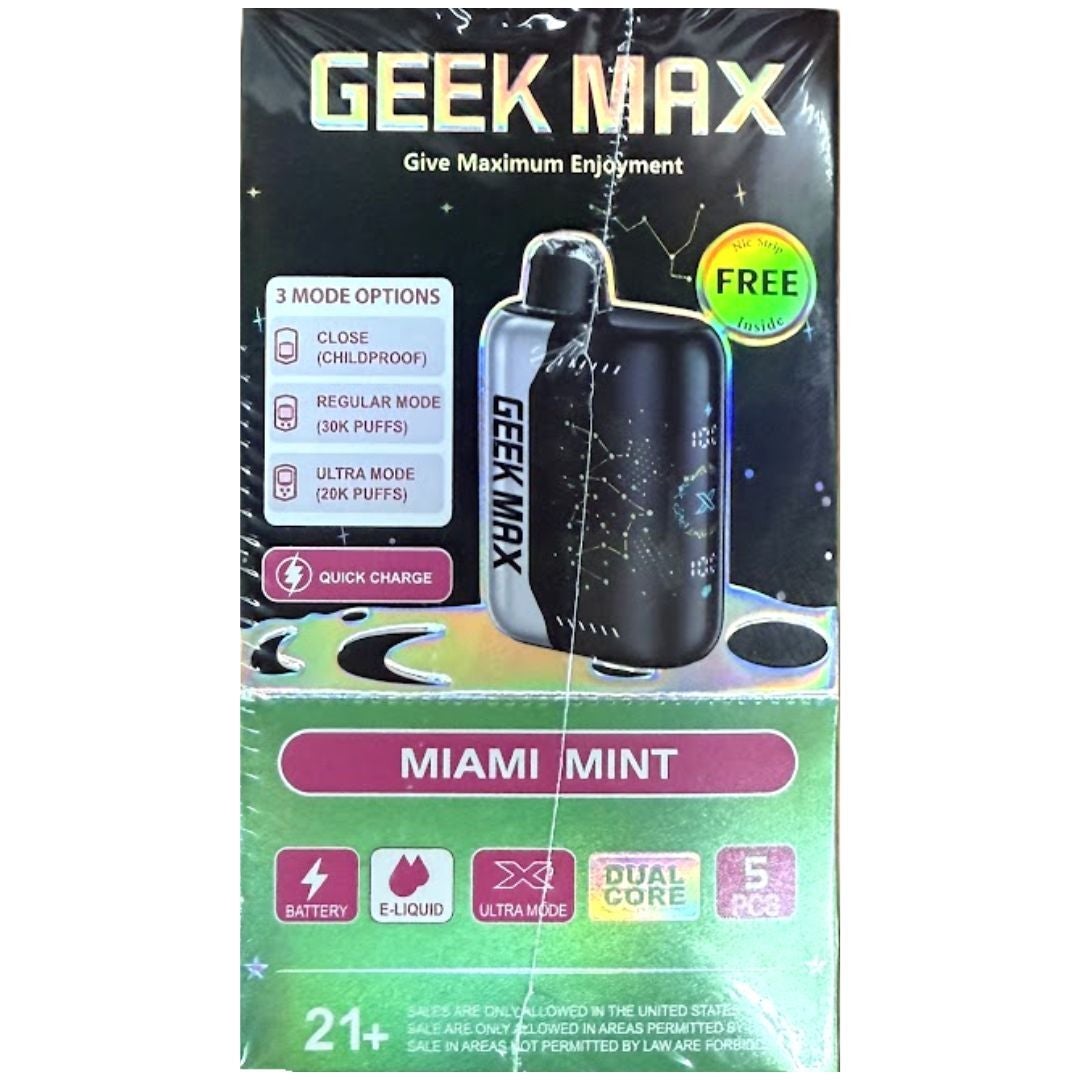 GEEK MAX MIAMI MINT VAPE DISPOSABLE – Universal Wholesale