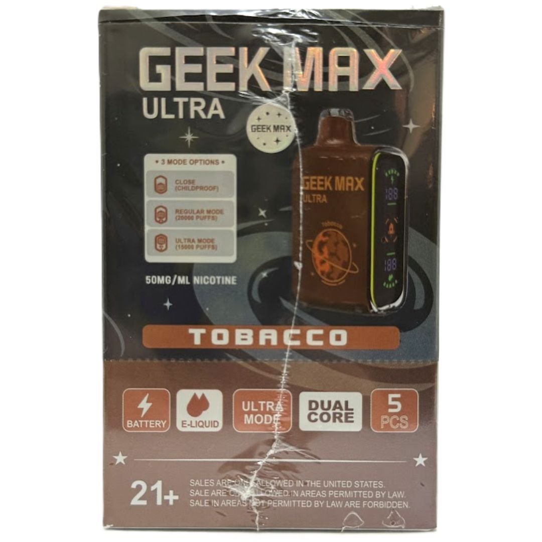 GEEK MAX ULTRA TOBACCO VAPE DISPOSBLES – Universal Wholesale